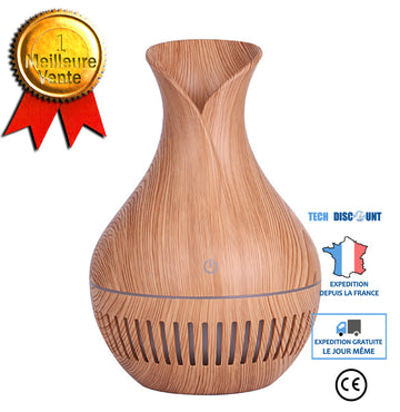 TD® Diffuseur d'arômes diffuseur d'arômes à grains de bois Purification d'huiles essentielles creuses bureau voiture lanterne parfum